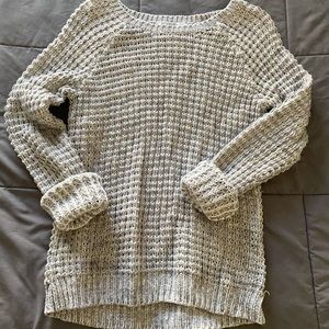 Waffle knit sweater
